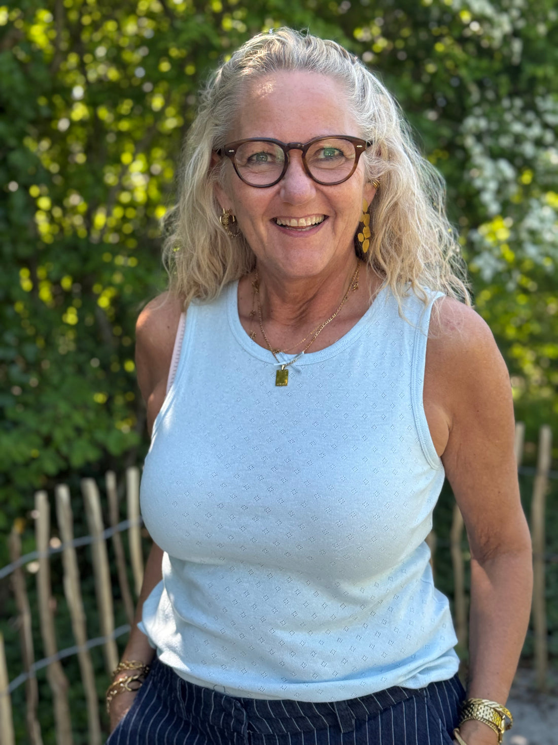 Kaffe Elia Top - Nantucket Breeze