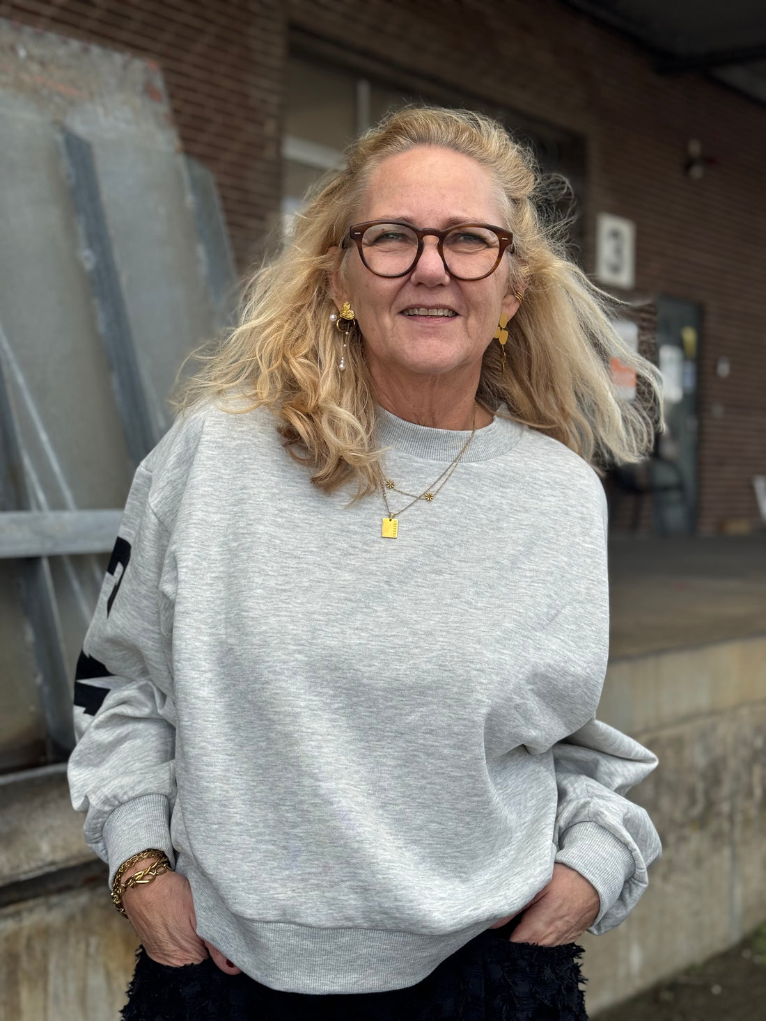 Kaffe Lise Sweatshirt - Grey Melange