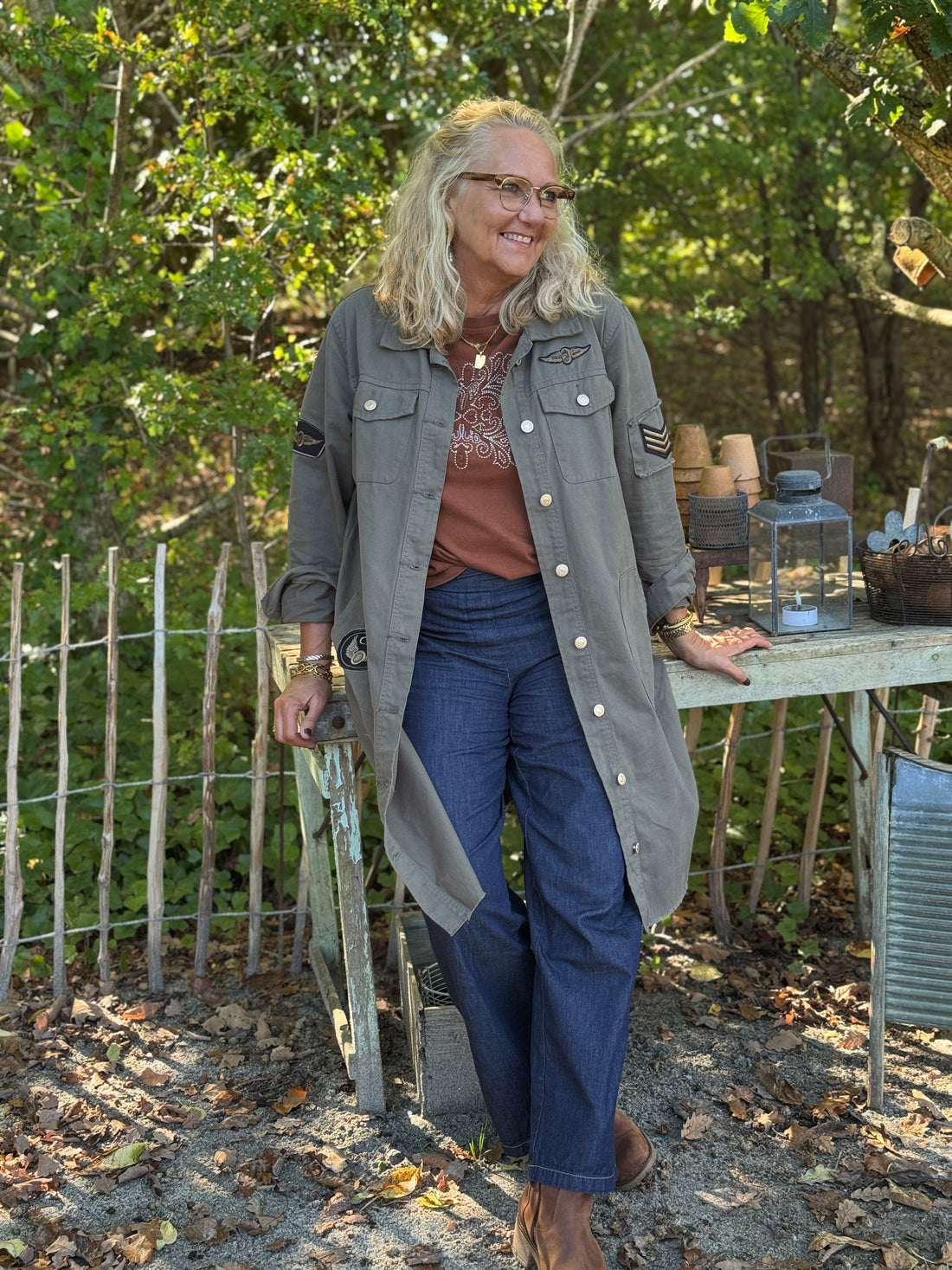 Costa Mani Foxy Long Jacket - Army