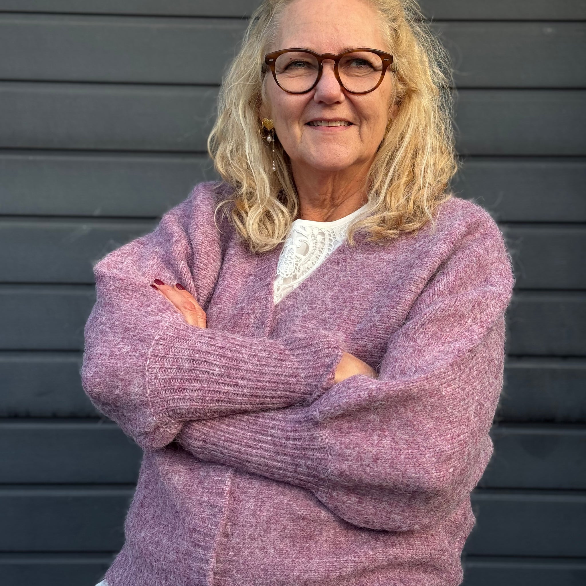 Kaffe Cuba Knit Cardigan - Tulipwood Melange