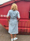 Kaffe Minna Dress - Light Blue Washed Denim