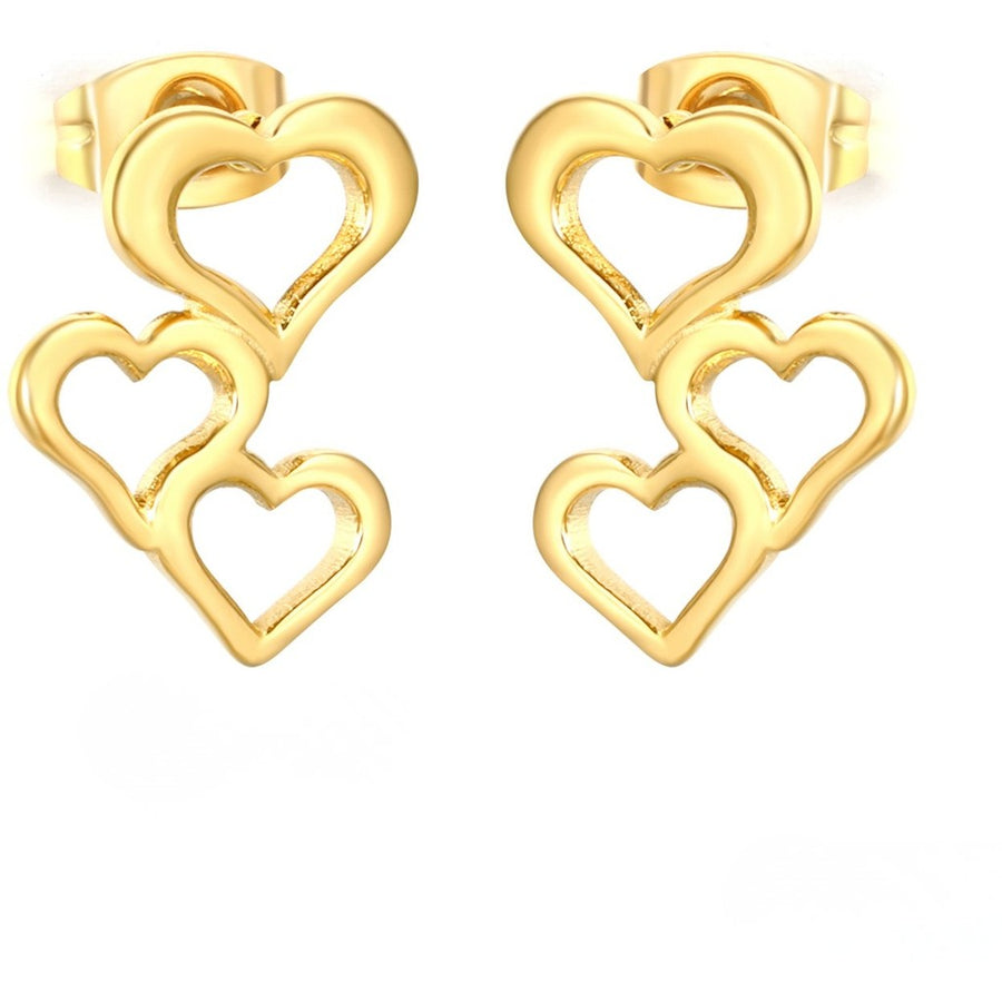 muun studios 3 hjerter ørestik Earring