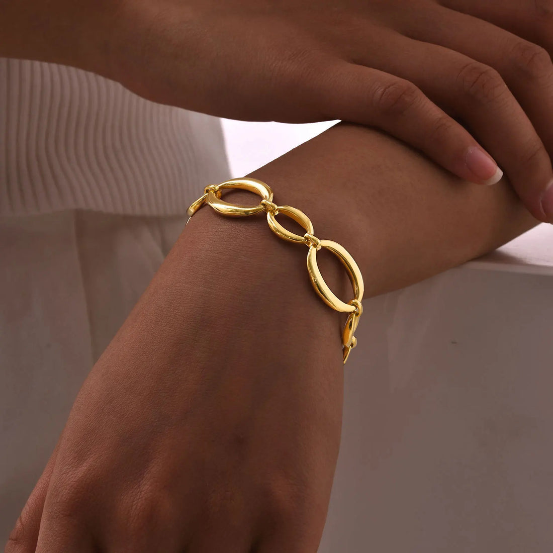 Chunky Link Armbånd 18K Guldbelagt