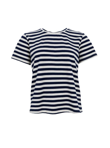 Black Colour Maisy SS Tee - Navy