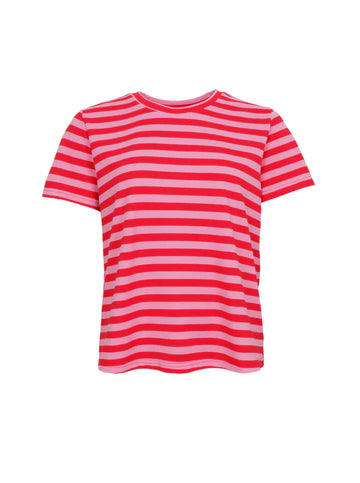 Black Colour Maisy SS Tee - Pink