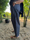 Costa Mani Millie Pants - Blue/White Stripe Denim