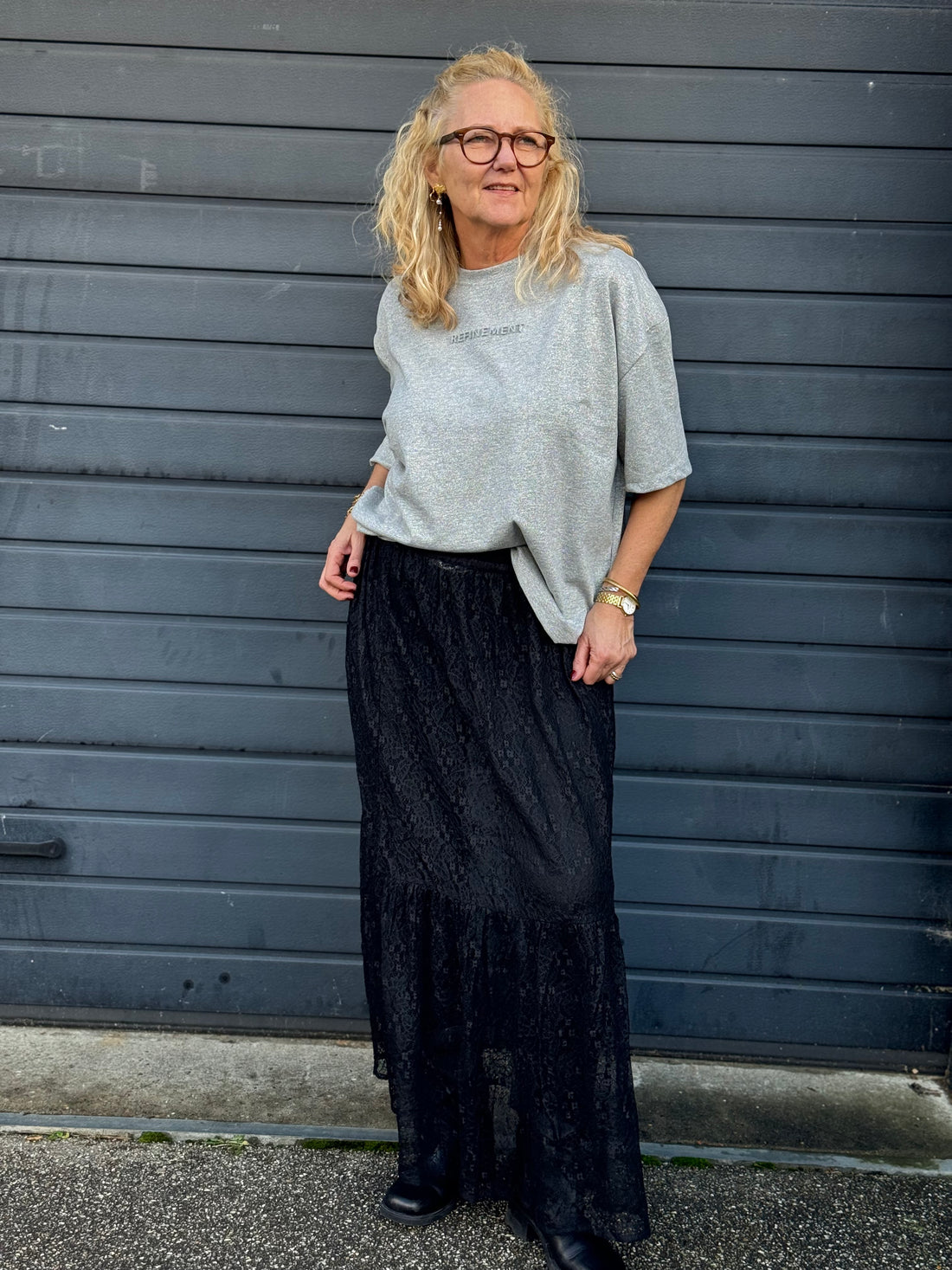 Kaffe Bianca T-shirt - Light Grey Melange