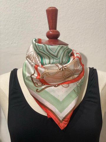 Marta du château Eliane Scarf - Orange/Green