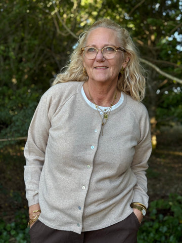 BTF CPH Cashmere Cardigan - Cream Melange