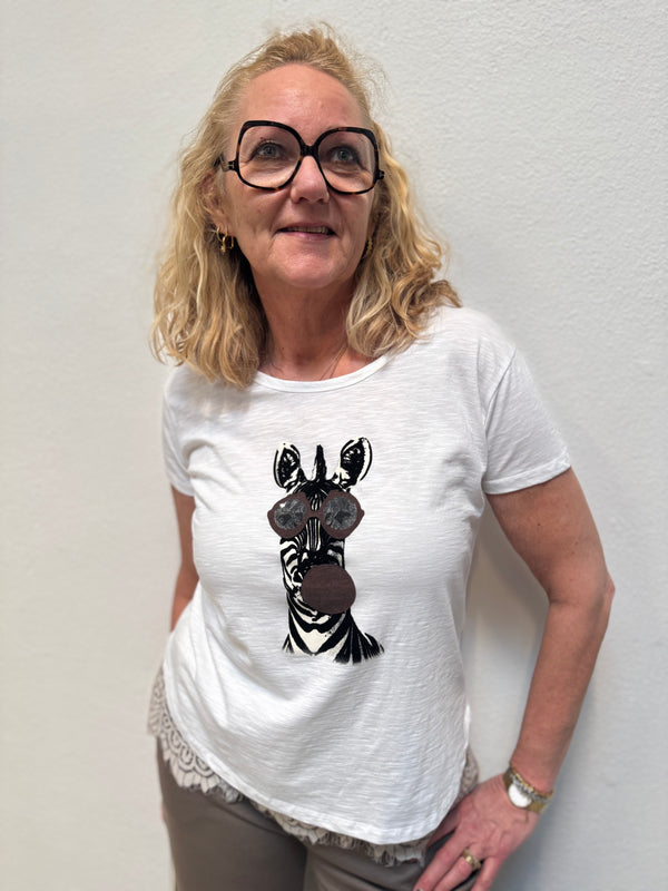 Costa Mani Animal Tee - Black/Brown