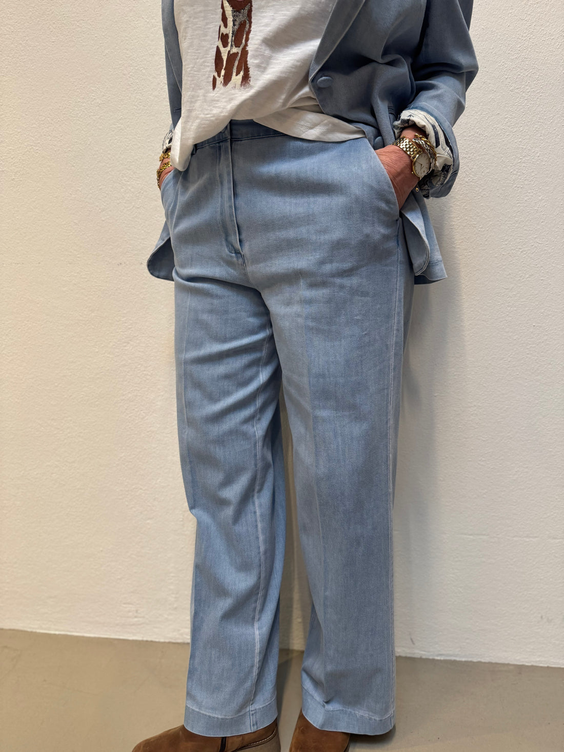 Nümph Aletta Pants - Light Blue Denim