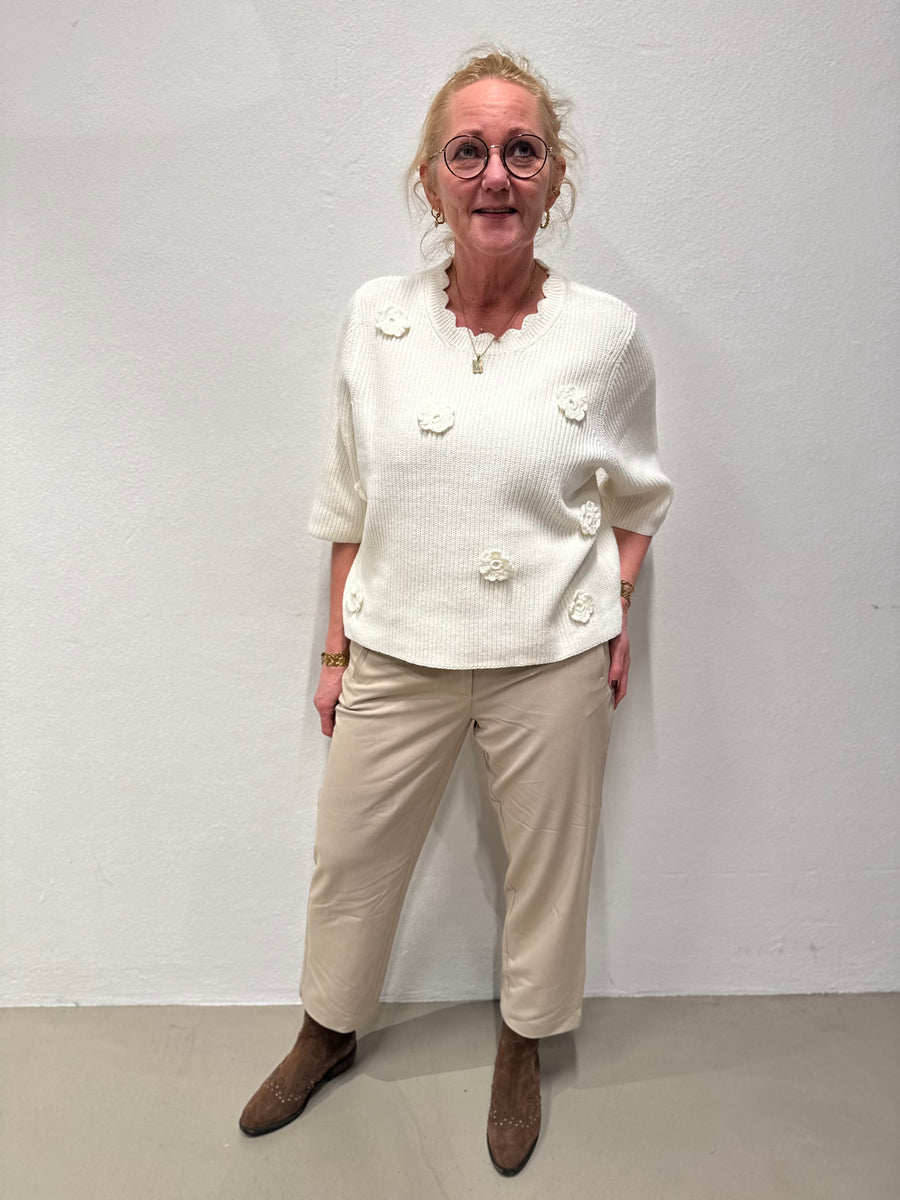Nümph Marsie SS Pullover - Cloud Dancer