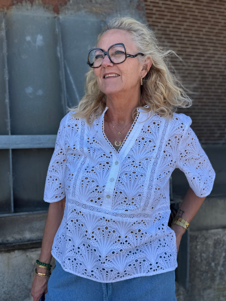 Nümph Maya SS Blouse - Bright White