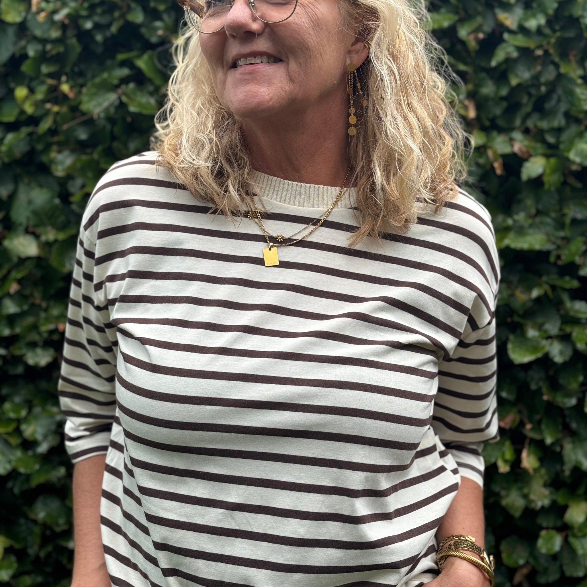 Marta du château Brooklyn Tee - Beige/Brown