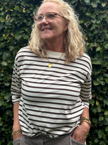 Marta du château Brooklyn Tee - Beige/Brown