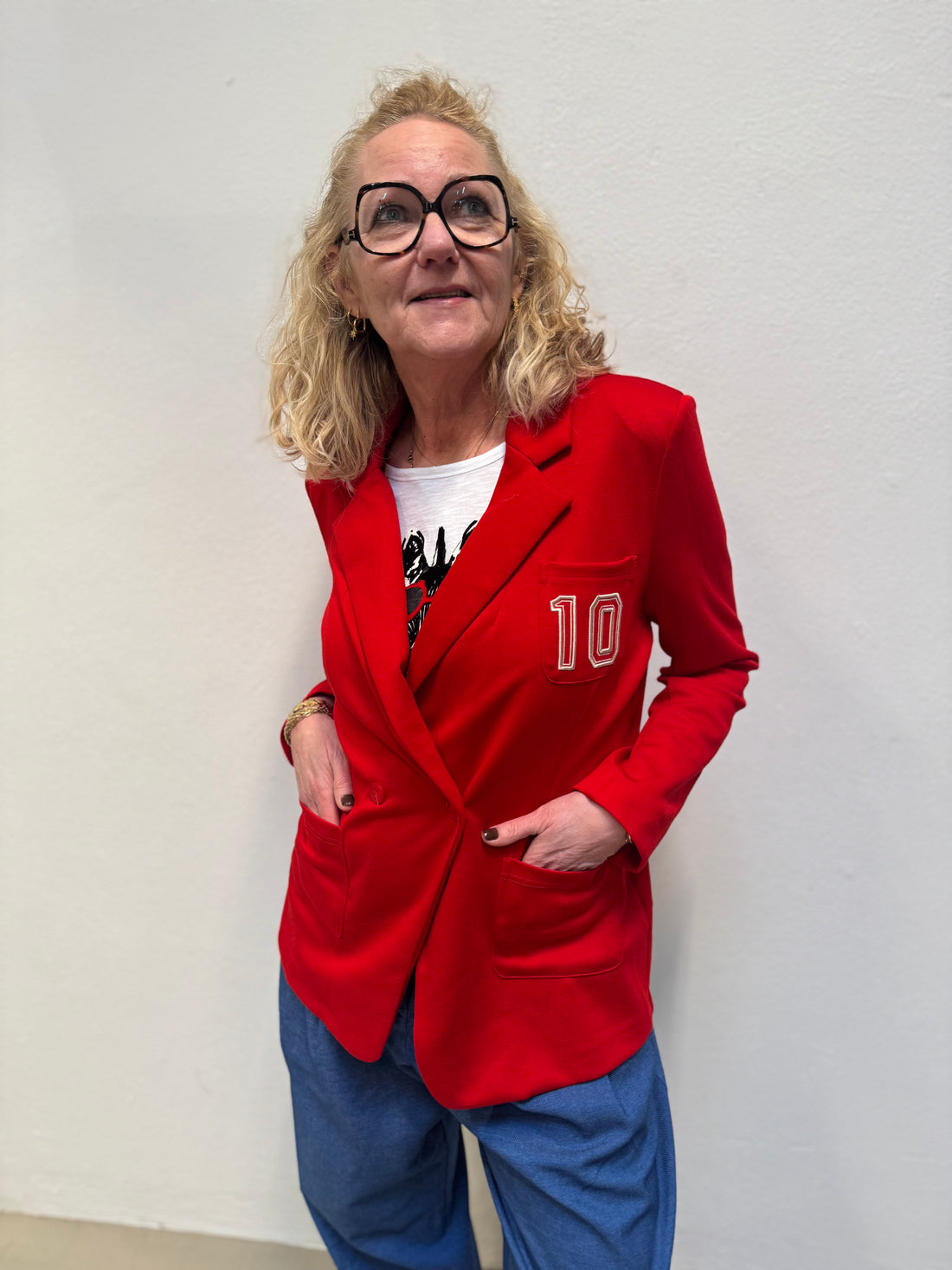 Costa Mani Birdie Blazer - Red