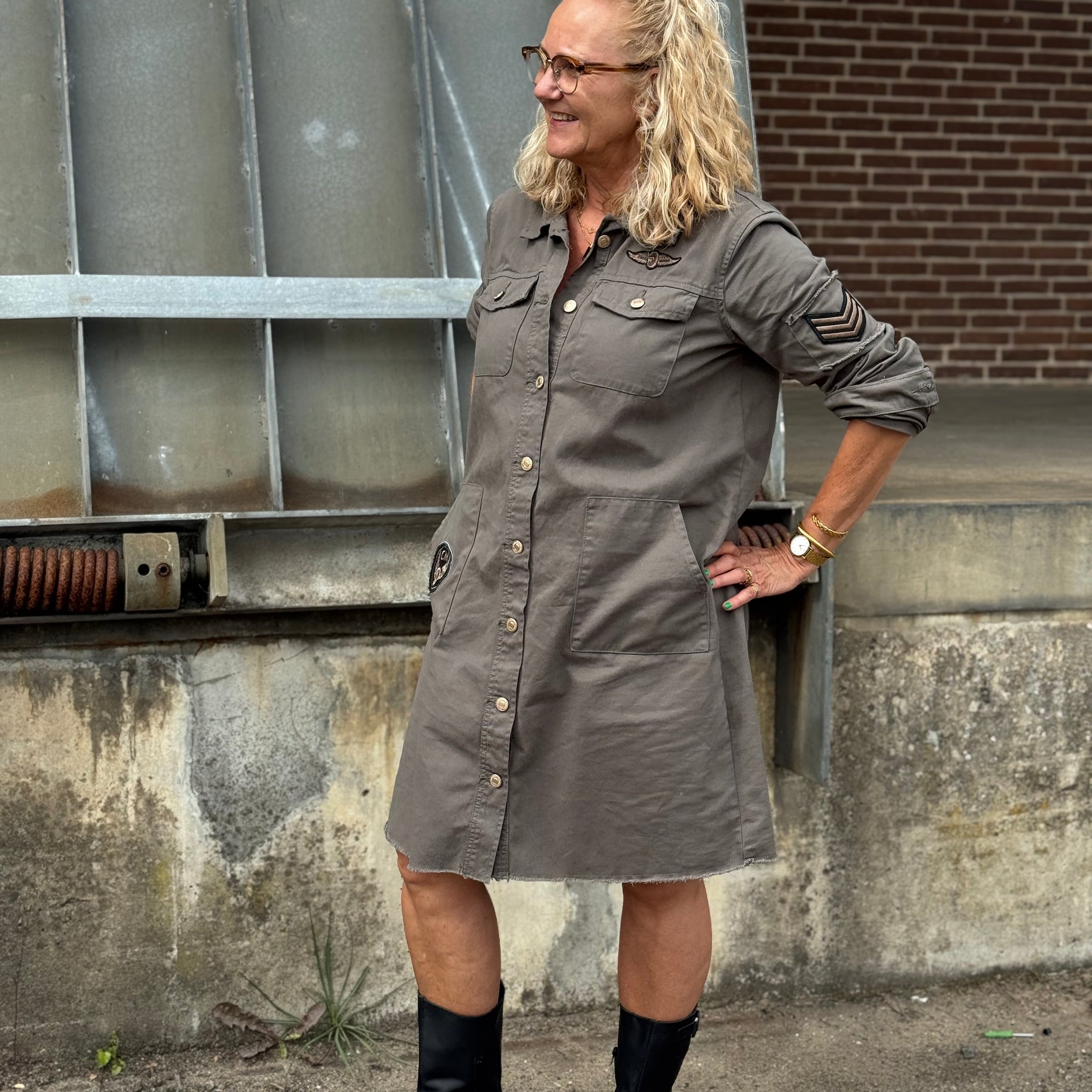 Costa Mani Foxy Long Jacket - Army