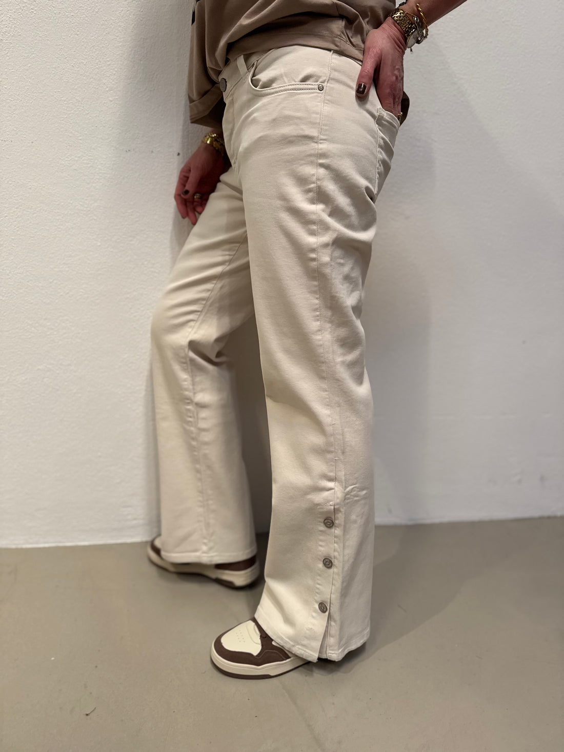 Isay Como Twill Button Pant - Desert