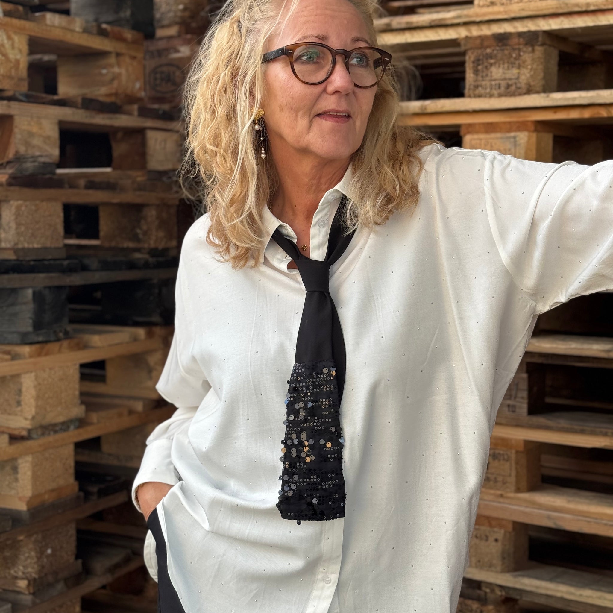 Kaffe Ida Shirt - Chalk