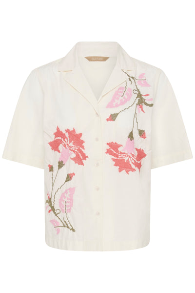 Culture Alvild Olena SS Shirt - Spring Gardenia