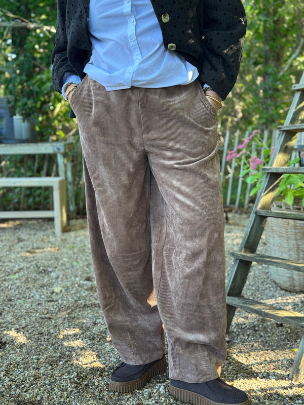 Nümph Celise Barrel Pants - Deep Taupe