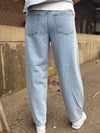 Kaffe Minna Cropped Barrel Jeans - Light Blue Wash