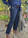 Isay Como Button Jeans - Unwashed Denim