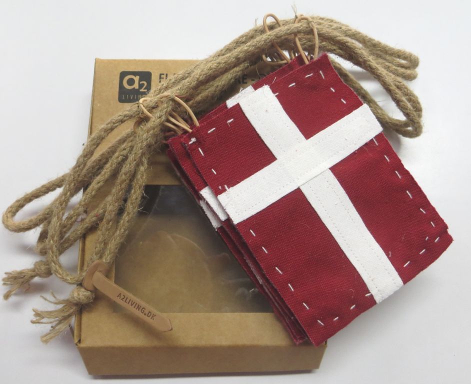 A2 Living - Mini Flag Wire Danmark - 8 Flag