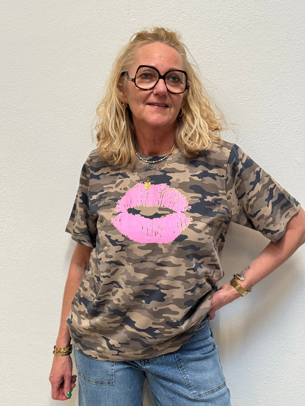 Culture Dorit Gith T-shirt - Green Camouflage