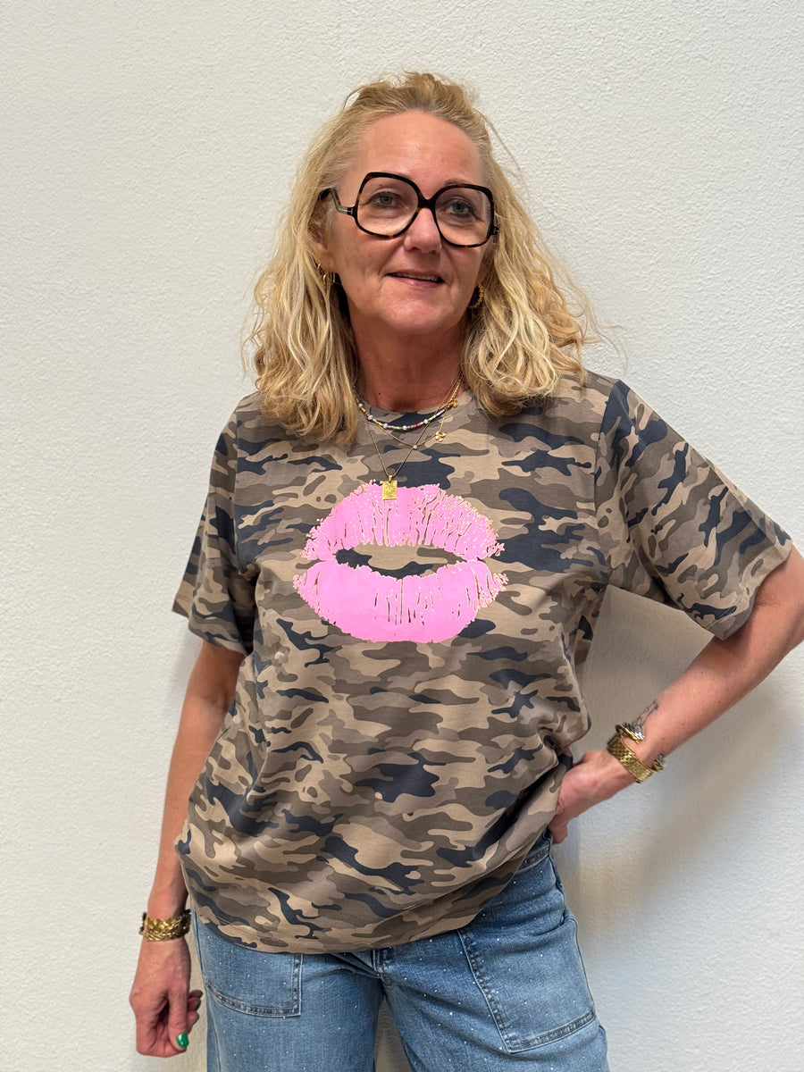 Culture Dorit Gith T-shirt - Green Camouflage
