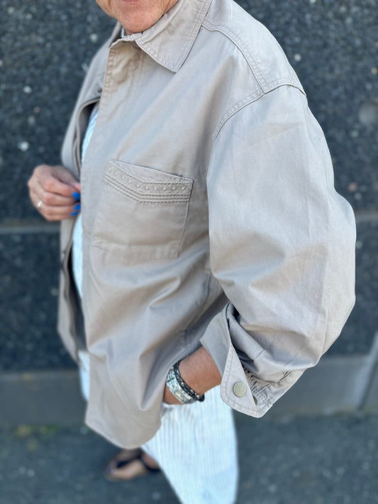 Isay Botelle Shirt Jacket - Sand