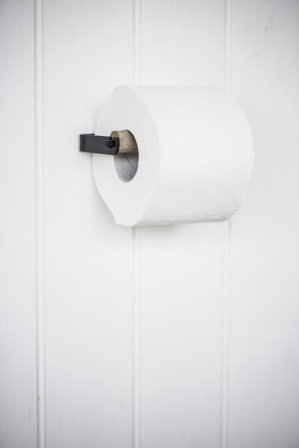 Ib Laursen - Toiletpapirholder m/trærulle Sort | Ib Laursen | Køb online hos Moster D – Hurtig levering
