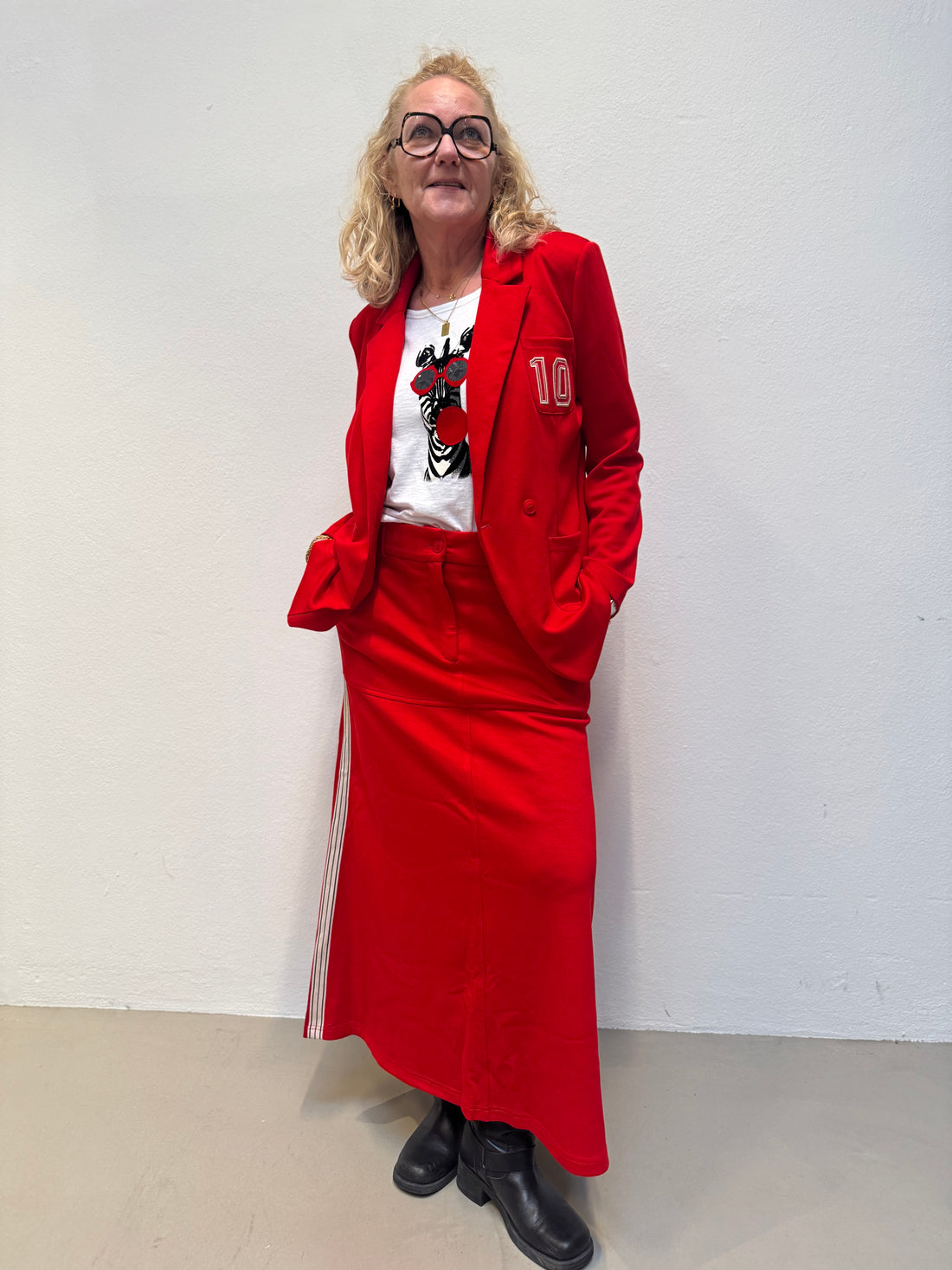 Costa Mani Birdie Skirt - Red