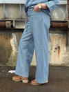 Culture Ayna Pants - Blue/White Stripe