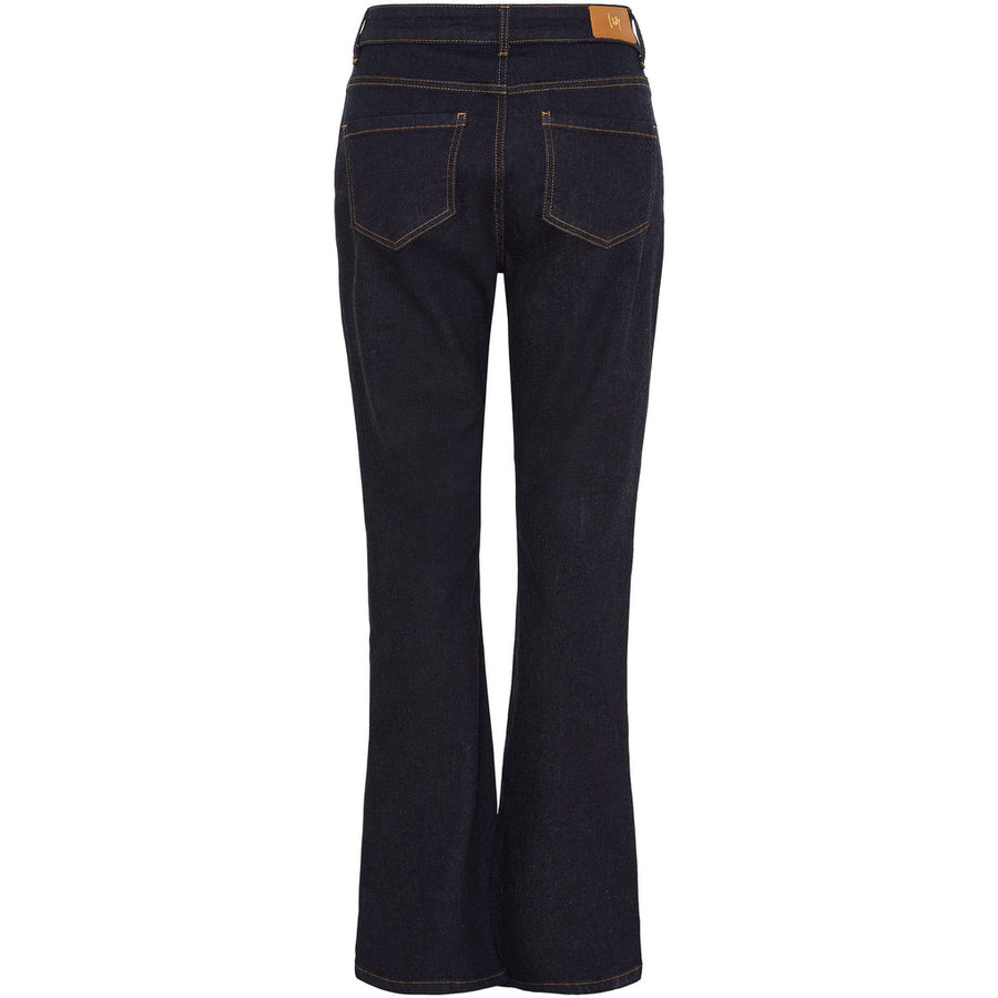 Isay Como Flare Button Jeans - Unwashed Denim