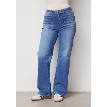 Isay Bologna Wide Jeans - Mid Denim
