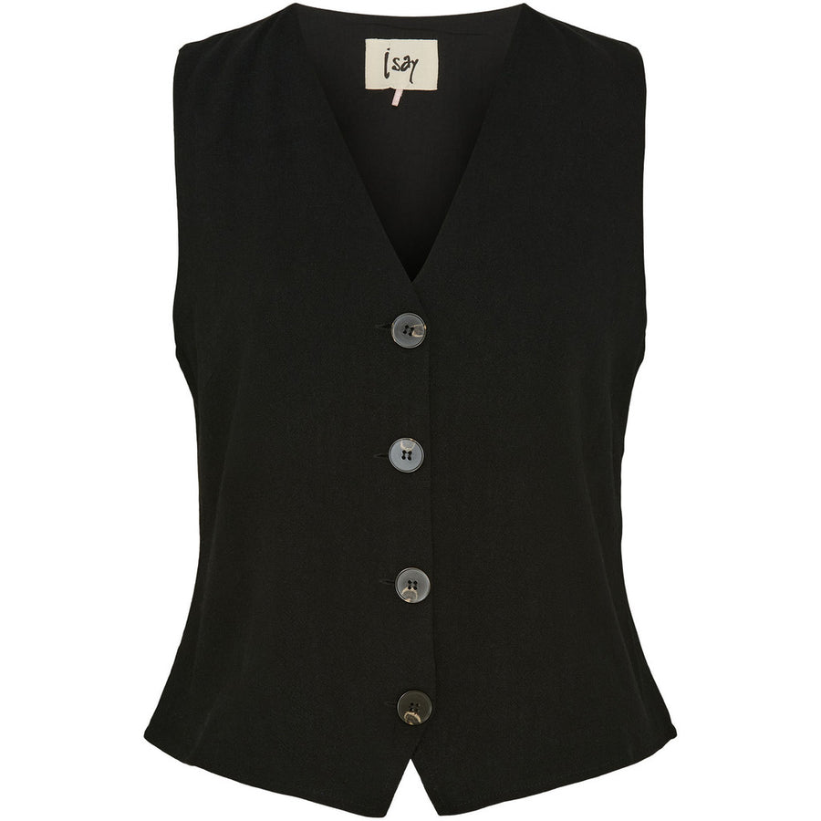 Isay Pearl Waistcoat - Black