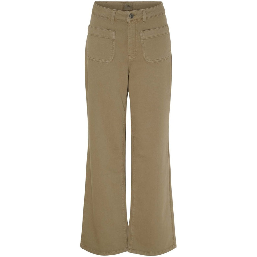 Isay Bologna Wide Twill Pant - Light Mole