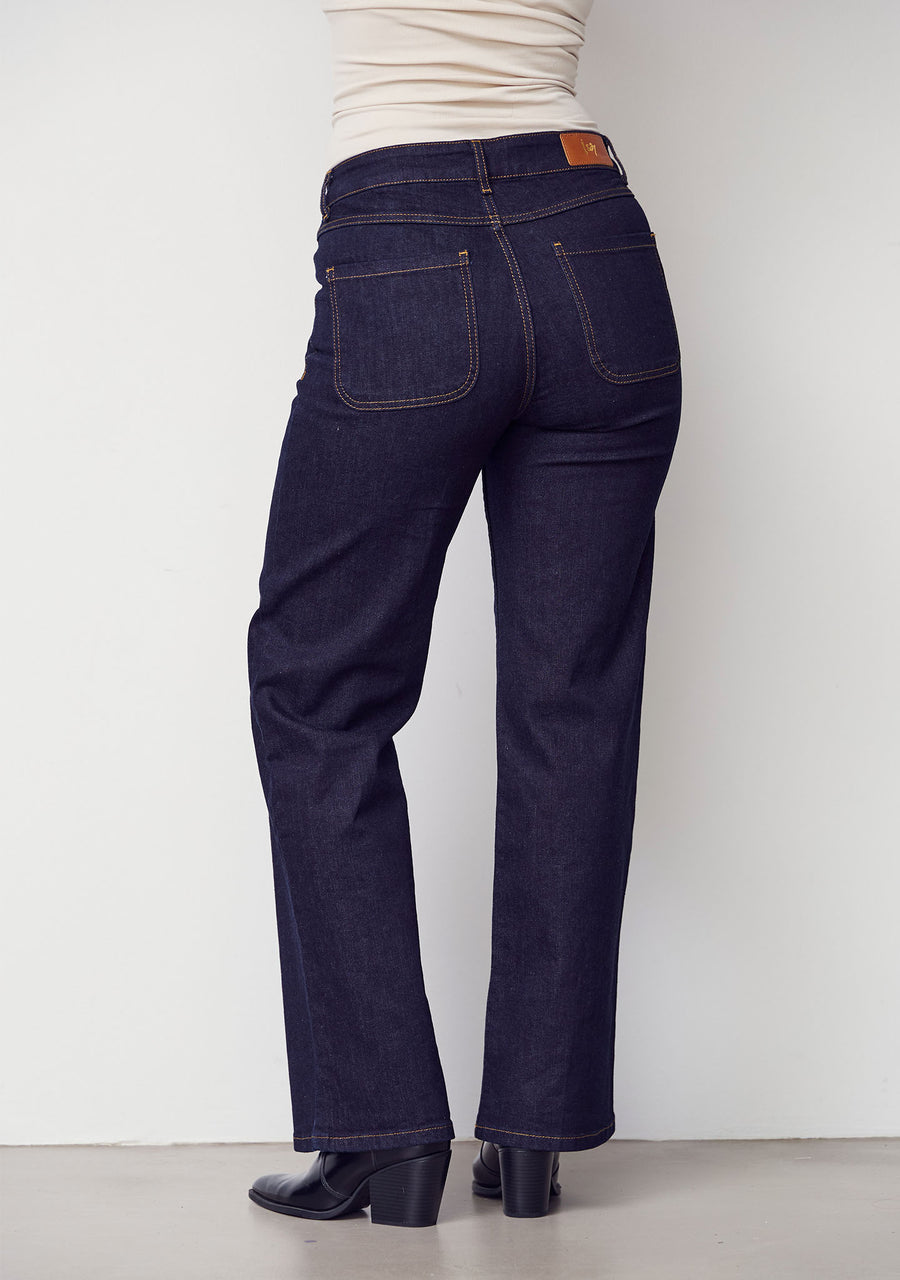 Isay Bologna New Jeans - Unwashed Denim