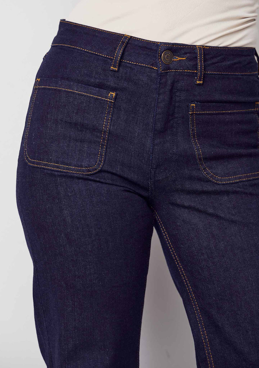 Isay Bologna New Jeans - Unwashed Denim