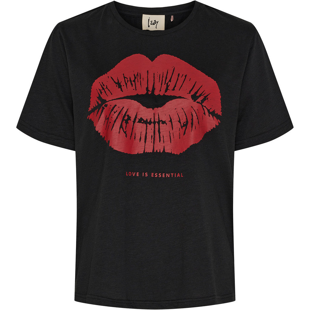 Isay Kora Lip T-shirt - Black
