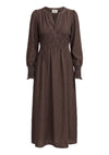 Isay Ane V-Neck Dress - Dark Brown