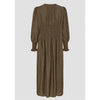 Isay Ane V-Neck Dress - Dark Khaki