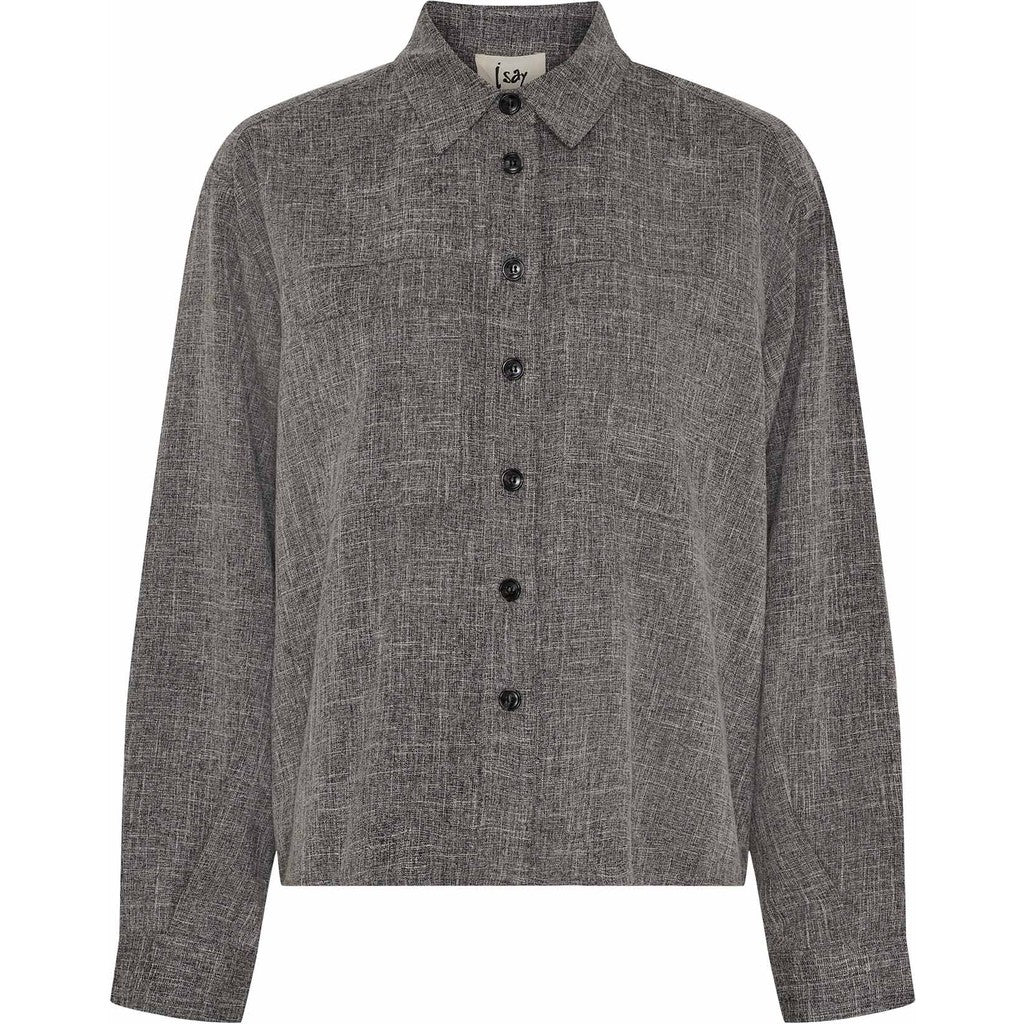 Isay Kiwi Shirt Jacket - Grey Melange