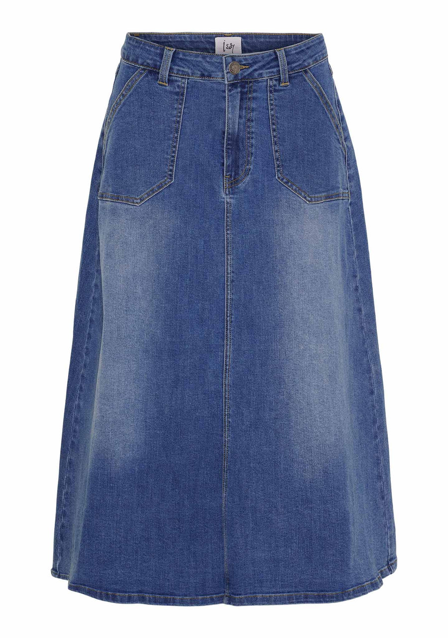 Isay Carpi Denim Skirt - Basic Denim Wash