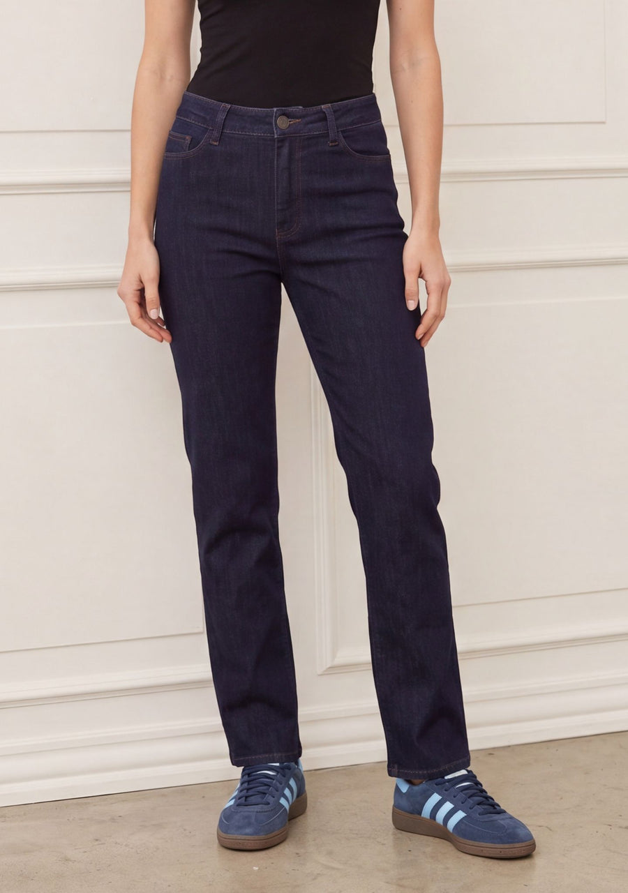 Isay Carpi Long Straight Jeans - Dark Wash