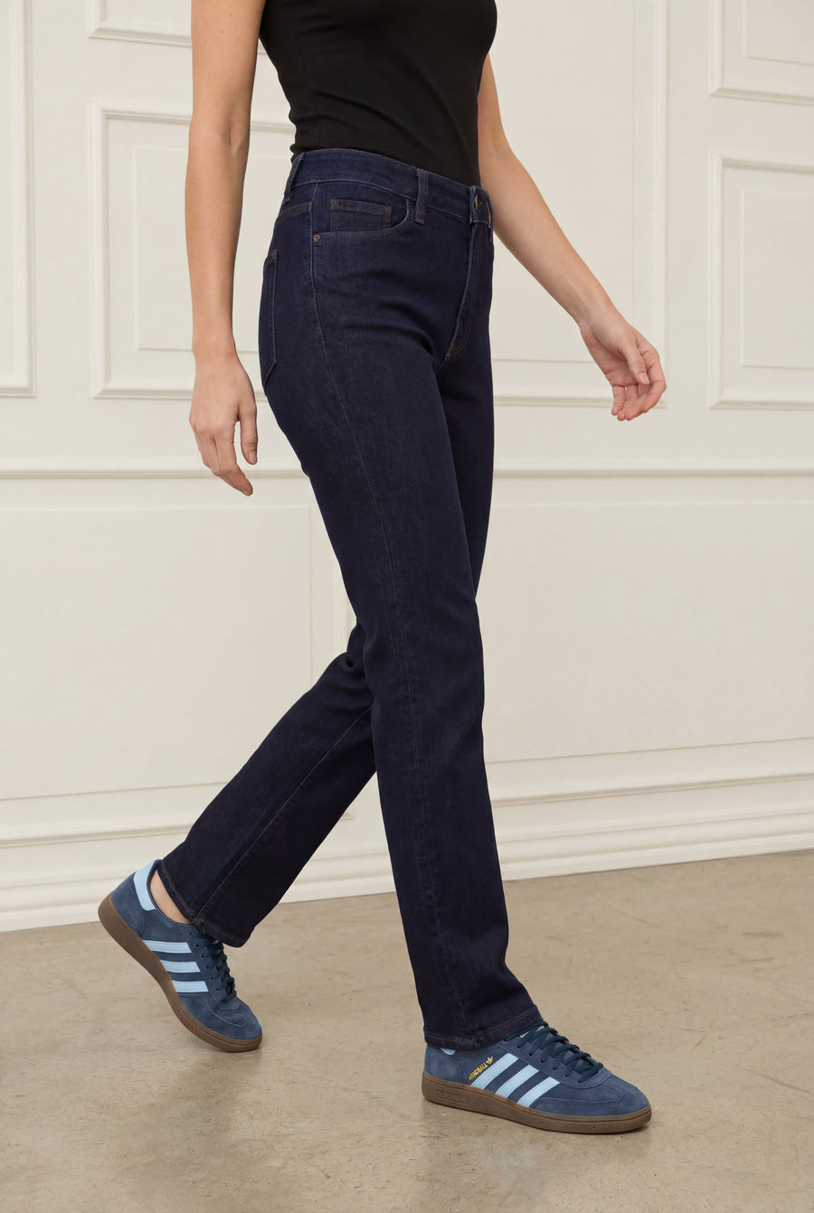 Isay Carpi Long Straight Jeans - Dark Wash