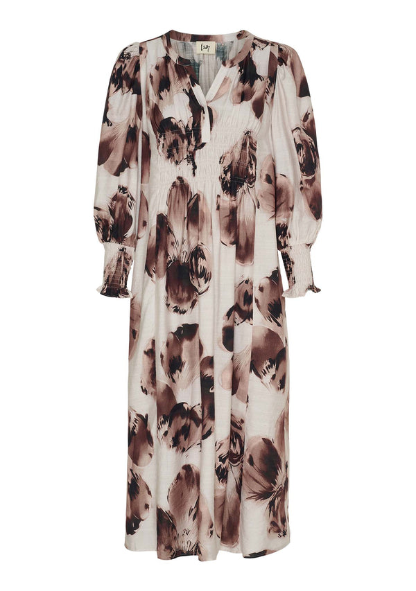 Isay Naomi V-Neck Dress - Aubergine Floral