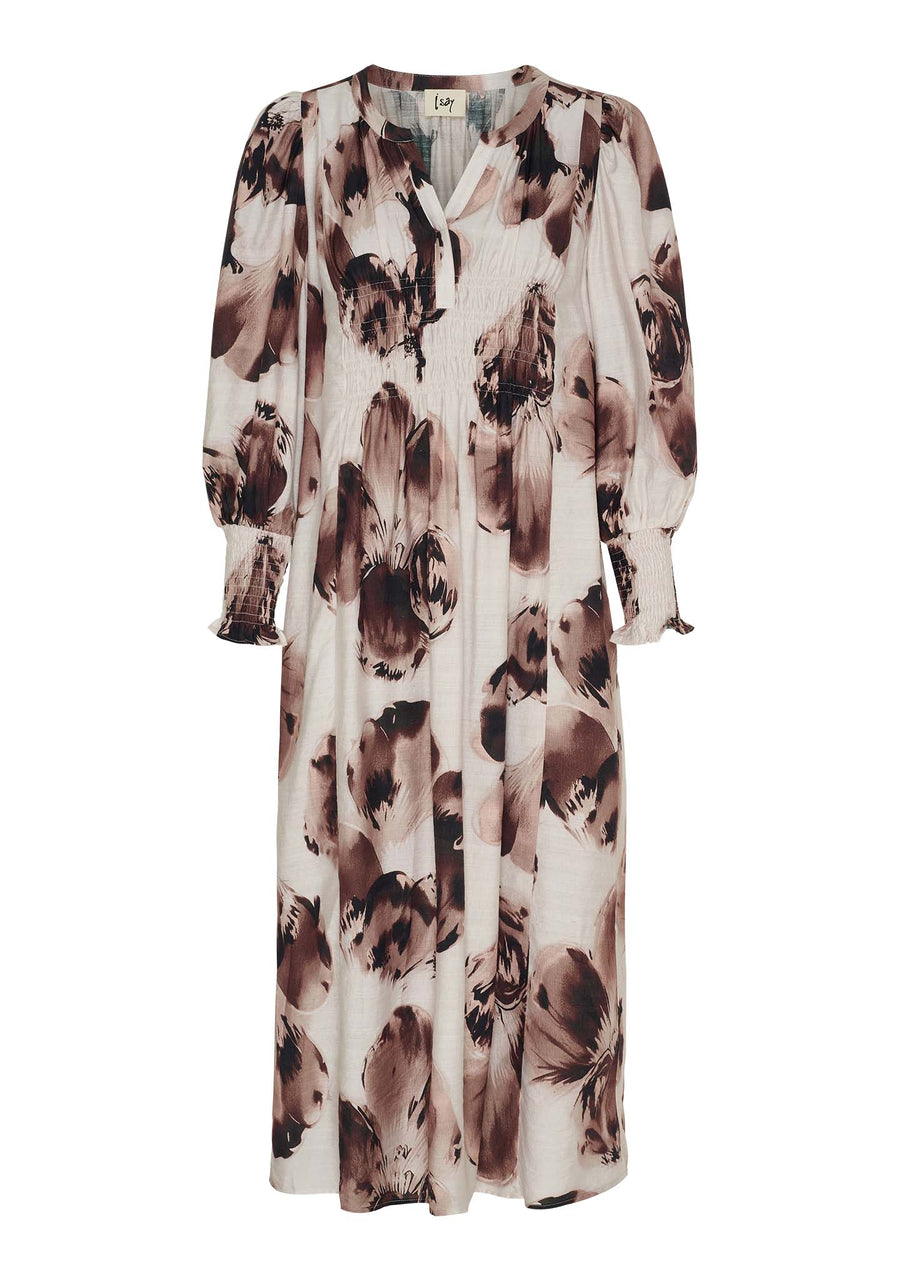 Isay Naomi V-Neck Dress - Aubergine Floral