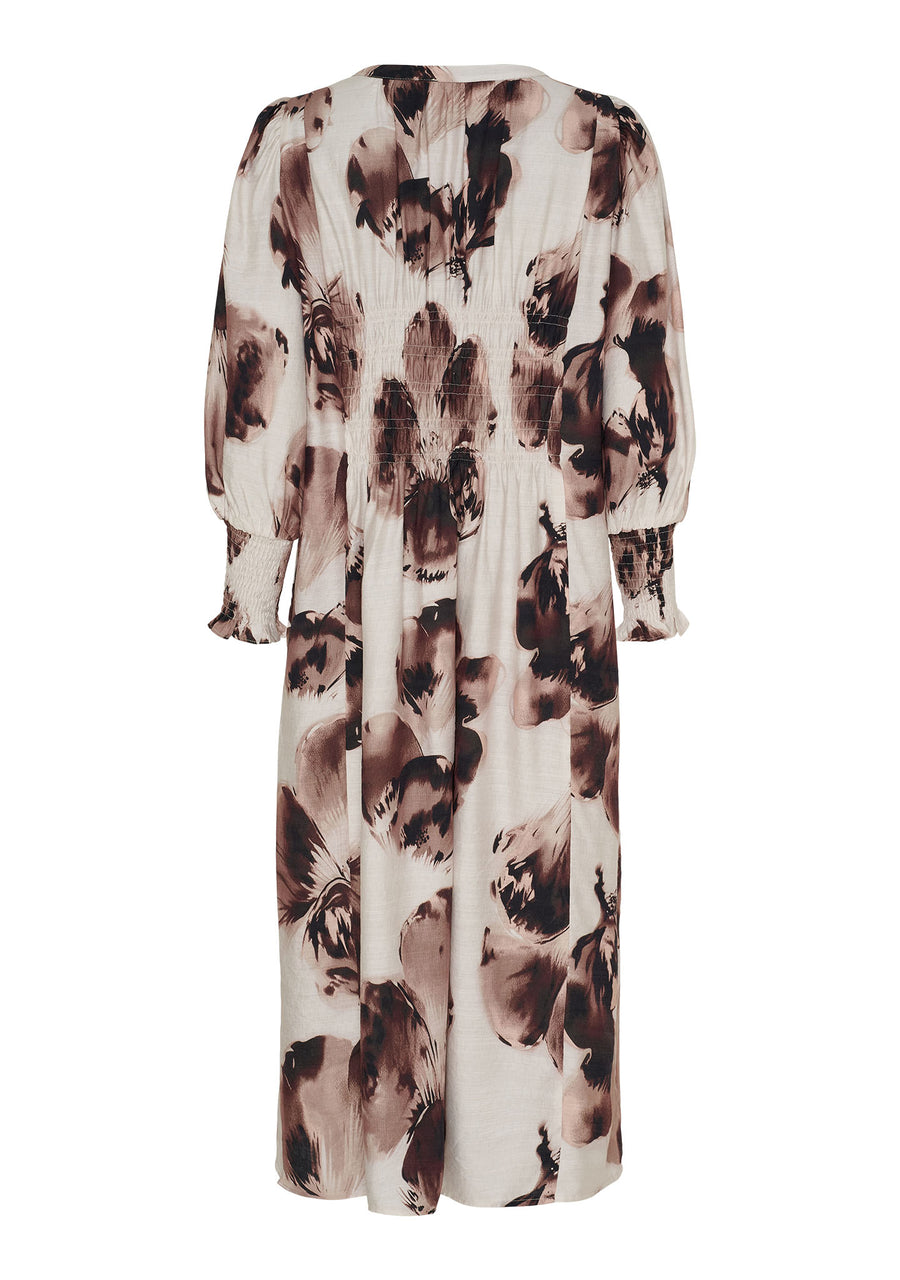Isay Naomi V-Neck Dress - Aubergine Floral